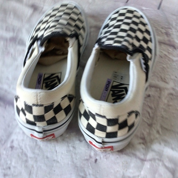 Vans Black and White Checkered Sneakers - Picture 3 of 10